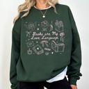 Large Forest Dark Green Books Are My Love Language Library Reading Cozy Edition For Book Lovers Sweatshirt