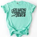 Large Island Reef Green Chasing Toddlers and Jesus Faith-Filled Mom On the Go Everyday Grace Comfort Colors Tee