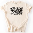 XXXL Ivory Cream Chasing Toddlers and Jesus Faith-Filled Mom On the Go Everyday Grace Comfort Colors Tee