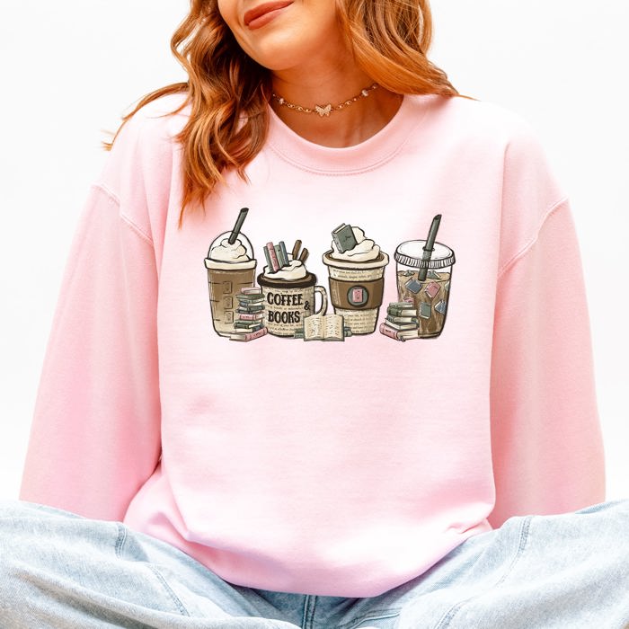 Coffee and Books Reading BookTok Library Cozy Mug and Novel Lovers Sweatshirt