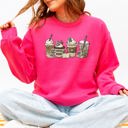 Large Heliconia Bright Pink Coffee and Books Reading BookTok Library Cozy Mug and Novel Lovers Sweatshirt