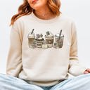 Large Sand Coffee and Books Reading BookTok Library Cozy Mug and Novel Lovers Sweatshirt