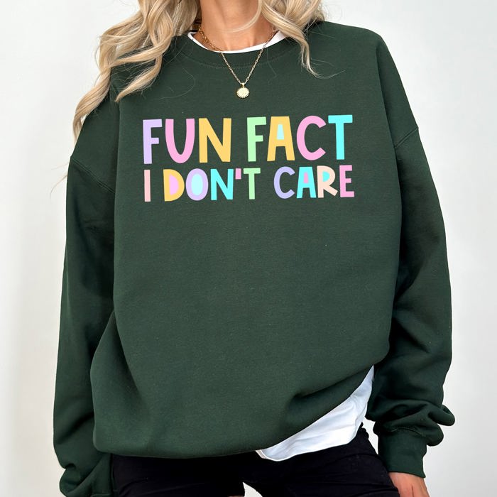Fun Fact I Don't Care Pastel Edition For Book Lovers And Romance Readers Sweatshirt