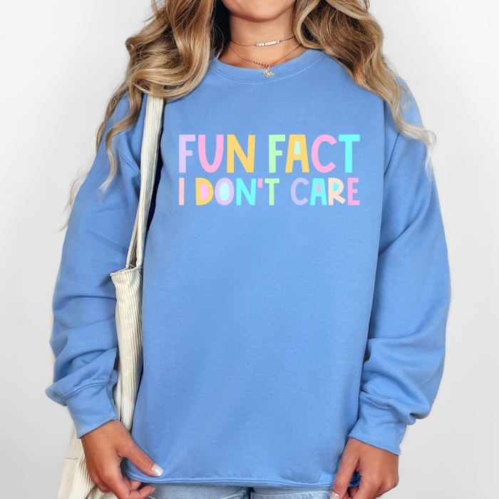 Fun Fact I Don't Care Pastel Edition For Book Lovers And Romance Readers Sweatshirt