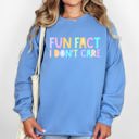 XL Carolina Blue Fun Fact I Don't Care Pastel Edition For Book Lovers And Romance Readers Sweatshirt