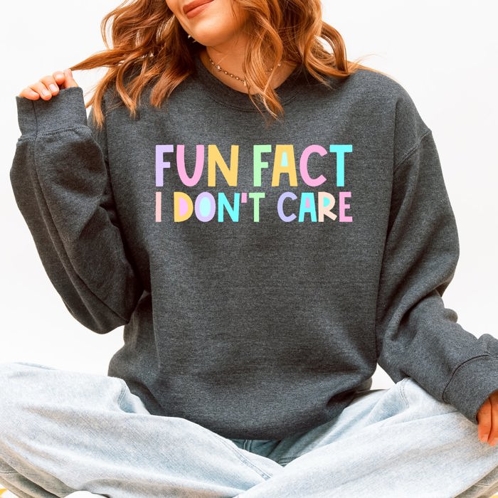 Fun Fact I Don't Care Pastel Edition For Book Lovers And Romance Readers Sweatshirt