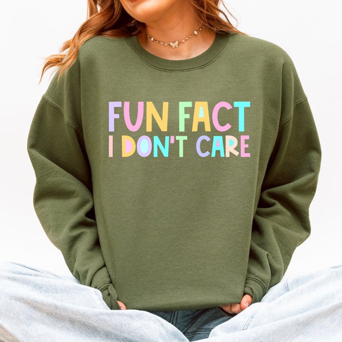 Fun Fact I Don't Care Pastel Edition For Book Lovers And Romance Readers Sweatshirt