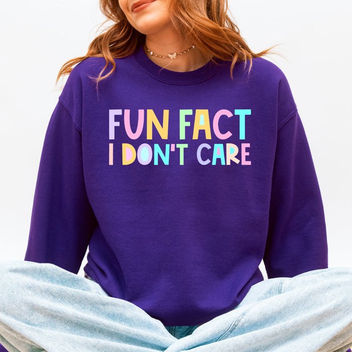 Fun Fact I Don't Care Pastel Edition For Book Lovers And Romance Readers Sweatshirt