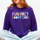 Small Purple Fun Fact I Don't Care Pastel Edition For Book Lovers And Romance Readers Sweatshirt