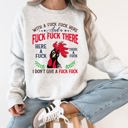 Small Ash Light Gray Dirty Chicken I Don't Give A Crude Sassy Christian Mom Faith Forward Everyday Sweatshirt
