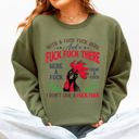 XL Military Green Dirty Chicken I Don't Give A Crude Sassy Christian Mom Faith Forward Everyday Sweatshirt