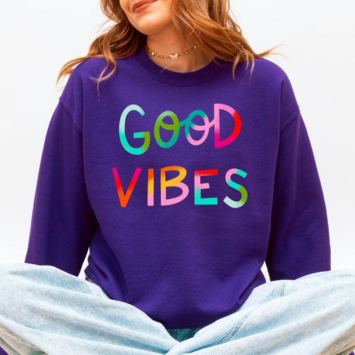 Good Vibes, Positivity, Mental Health For Busy Moms Embracing Faith, Family, And Personal Growth Sweatshirt