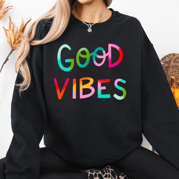 Good Vibes, Positivity, Mental Health For Busy Moms Embracing Faith, Family, And Personal Growth Sweatshirt