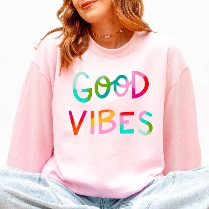Good Vibes, Positivity, Mental Health For Busy Moms Embracing Faith, Family, And Personal Growth Sweatshirt