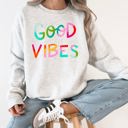 XXL Ash Light Gray Good Vibes, Positivity, Mental Health For Busy Moms Embracing Faith, Family, And Personal Growth Sweatshirt