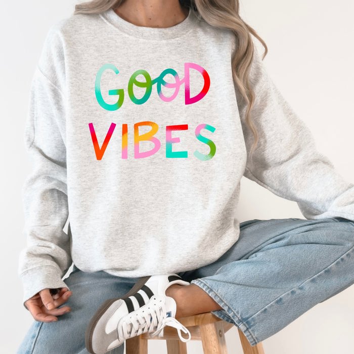 Good Vibes, Positivity, Mental Health For Busy Moms Embracing Faith, Family, And Personal Growth Sweatshirt