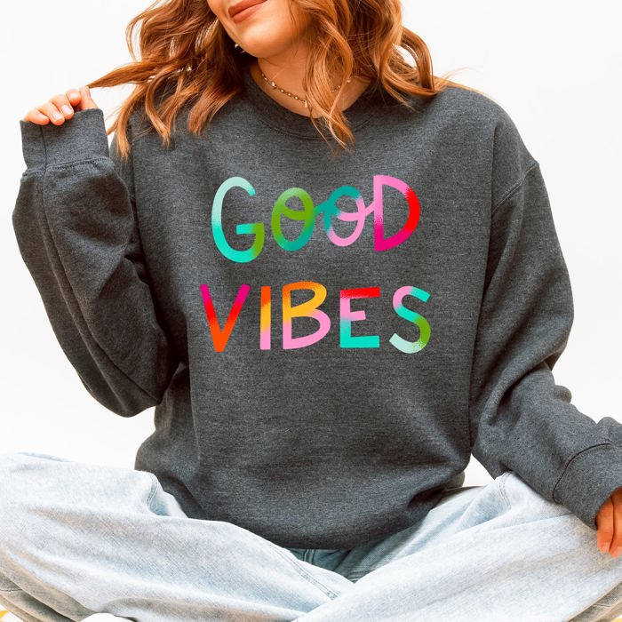 Good Vibes, Positivity, Mental Health For Busy Moms Embracing Faith, Family, And Personal Growth Sweatshirt
