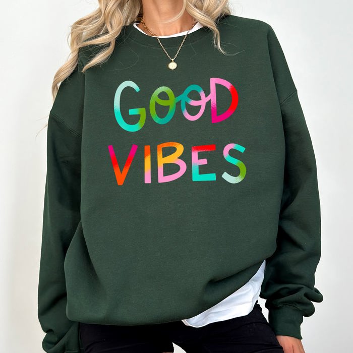 Good Vibes, Positivity, Mental Health For Busy Moms Embracing Faith, Family, And Personal Growth Sweatshirt