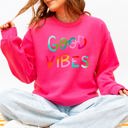 Small Heliconia Bright Pink Good Vibes, Positivity, Mental Health For Busy Moms Embracing Faith, Family, And Personal Growth Sweatshirt