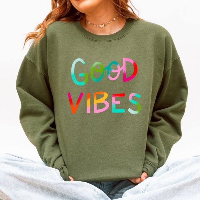Good Vibes, Positivity, Mental Health For Busy Moms Embracing Faith, Family, And Personal Growth Sweatshirt