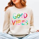 XXL Sand Good Vibes, Positivity, Mental Health For Busy Moms Embracing Faith, Family, And Personal Growth Sweatshirt