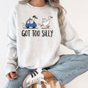  Got Too Silly, Funny Goose Watercolor Charm For Moms Family Love Everyday Wellness Sweatshirt