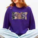 Large Purple Howdy, Cowboy Print Desert Cow Cactus Western Country Sagebrush Sunset Western Heritage Lifestyle Sweatshirt