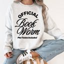 Medium Ash Light Gray Official Book Worm Sweatshirt
