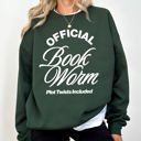 Large Forest Dark Green Official Book Worm Sweatshirt