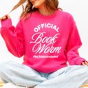 XL Heliconia Bright Pink Official Book Worm Sweatshirt