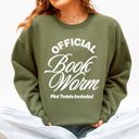 Small Military Green Official Book Worm Sweatshirt