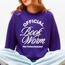 XXXL Purple Official Book Worm Sweatshirt