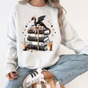 XXL Ash Light Gray Reading Is My Favorite Sport Romantasy Dragons BookTok Library Lover Cozy Sweatshirt
