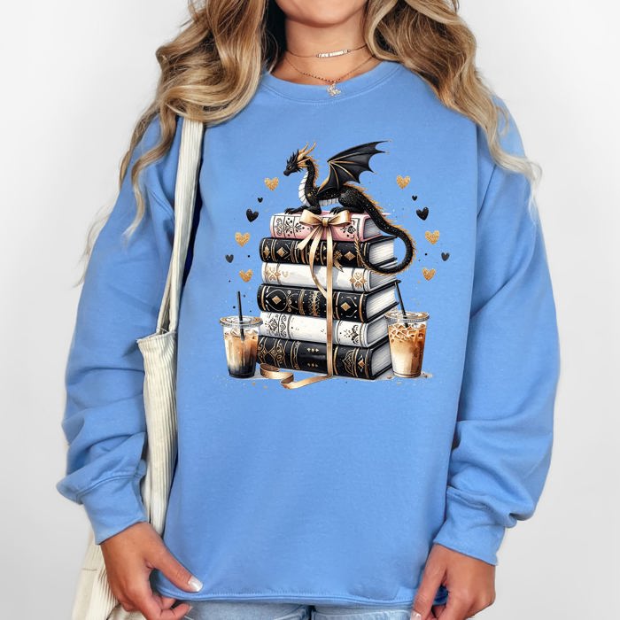 Reading Is My Favorite Sport Romantasy Dragons BookTok Library Lover Cozy Sweatshirt