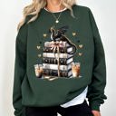 Small Forest Dark Green Reading Is My Favorite Sport Romantasy Dragons BookTok Library Lover Cozy Sweatshirt