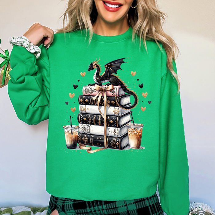 Reading Is My Favorite Sport Romantasy Dragons BookTok Library Lover Cozy Sweatshirt