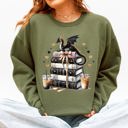 XXXL Military Green Reading Is My Favorite Sport Romantasy Dragons BookTok Library Lover Cozy Sweatshirt