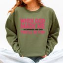 XXXL Military Green When God Made Me, He Grinned And Said This Will Be Fun Gospel Christian Bible Verse Inspired Sweatshirt