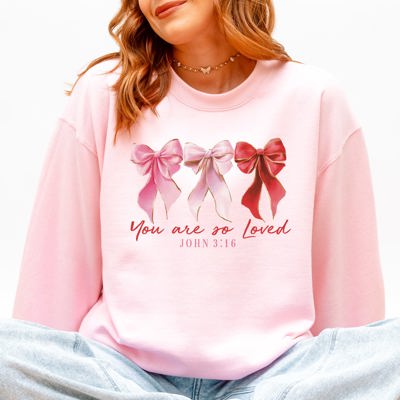 You Are Loved John 3-16 Bible Verse Faith Hope Grace Message For Christians Sweatshirt