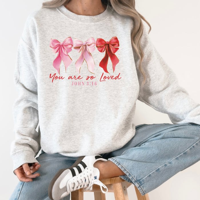 You Are Loved John 3-16 Bible Verse Faith Hope Grace Message For Christians Sweatshirt