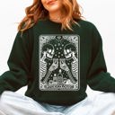 Medium Forest Dark Green Intoxicologist Tarot Drinking Party Bar Club Nightlife Vibes All Occasion Sweatshirt