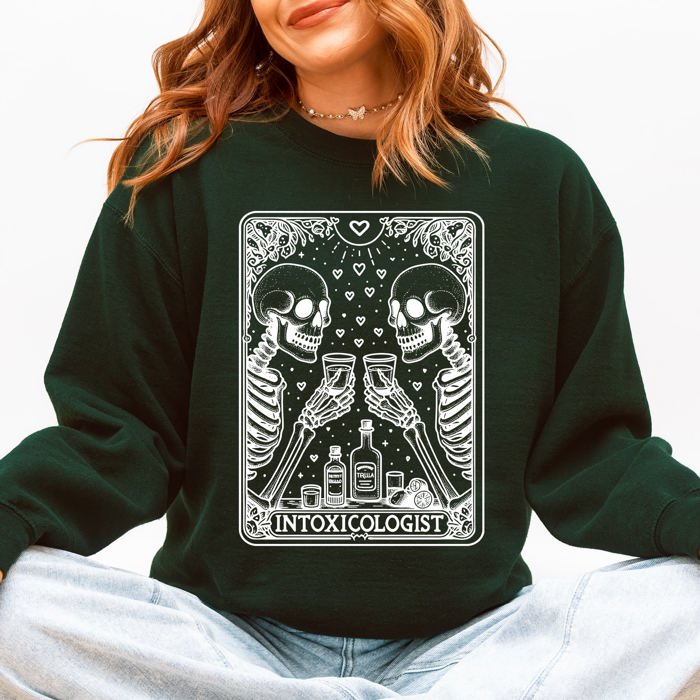 Intoxicologist Tarot Drinking Party Bar Club Nightlife Vibes All Occasion Sweatshirt