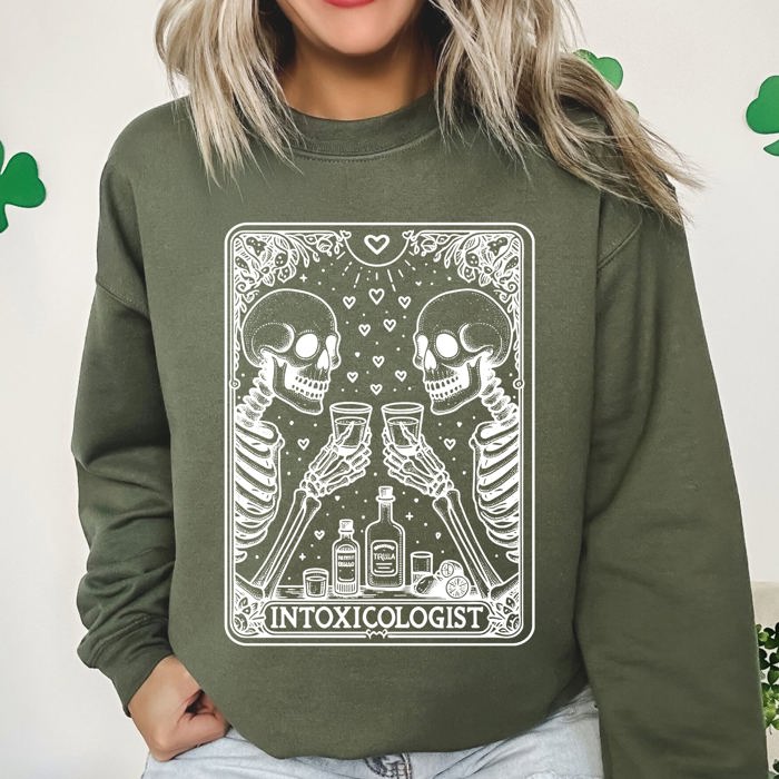 Intoxicologist Tarot Drinking Party Bar Club Nightlife Vibes All Occasion Sweatshirt