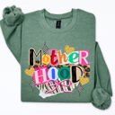  Motherhood Leopard Print Ribbon Retro Vintage Cozy Everyday Wear Relaxed Fit Sweatshirt