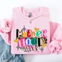  Motherhood Leopard Print Ribbon Retro Vintage Cozy Everyday Wear Relaxed Fit Sweatshirt