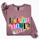  Motherhood Leopard Print Ribbon Retro Vintage Cozy Everyday Wear Relaxed Fit Sweatshirt