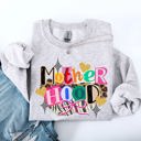 Small Ash Light Gray Motherhood Leopard Print Ribbon Retro Vintage Cozy Everyday Wear Relaxed Fit Sweatshirt