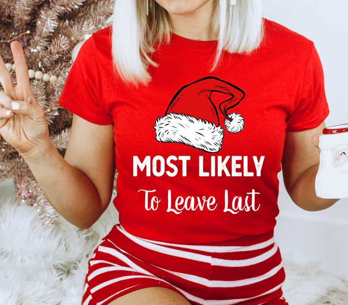 Most Likely To Christmas Family Holiday Memories And Cozy Gatherings Party Tee