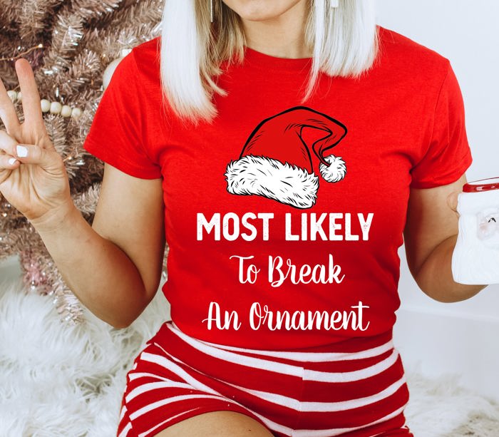 Most Likely To Christmas Family Holiday Memories And Cozy Gatherings Party Tee