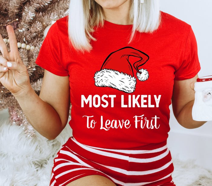 Most Likely To Christmas Family Holiday Memories And Cozy Gatherings Party Tee